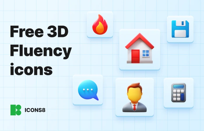 Free 3D Fluency icons  - Free Figma Template