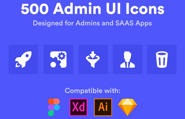 Free 500 Admin Ui Icons (Community)  - Free Figma Template