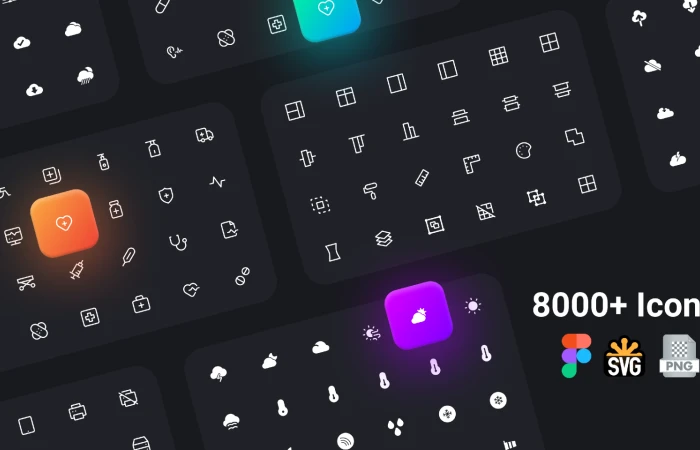 Free 8000+ Icon & Pack  - Free Figma Template