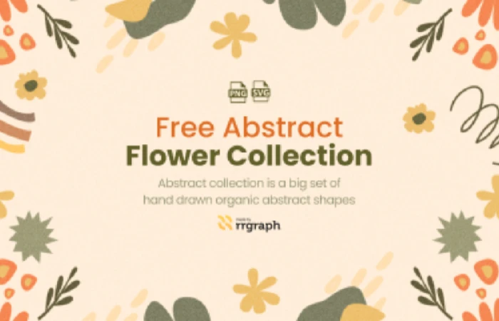 Free Abstract Flower Elements Collection  - Free Figma Template
