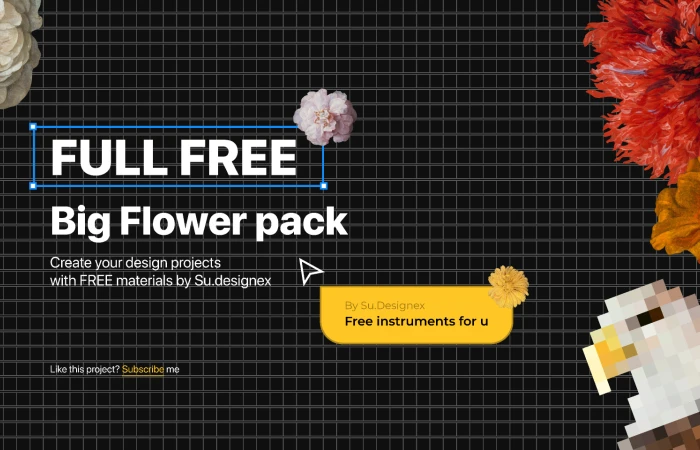 Free  big flower pack  - Free Figma Template