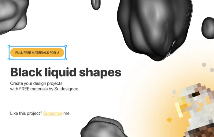 FREE Black liquid shapes  - Free Figma Template