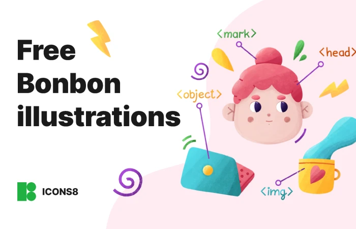 Free Bonbon illustrations in PNG  - Free Figma Template