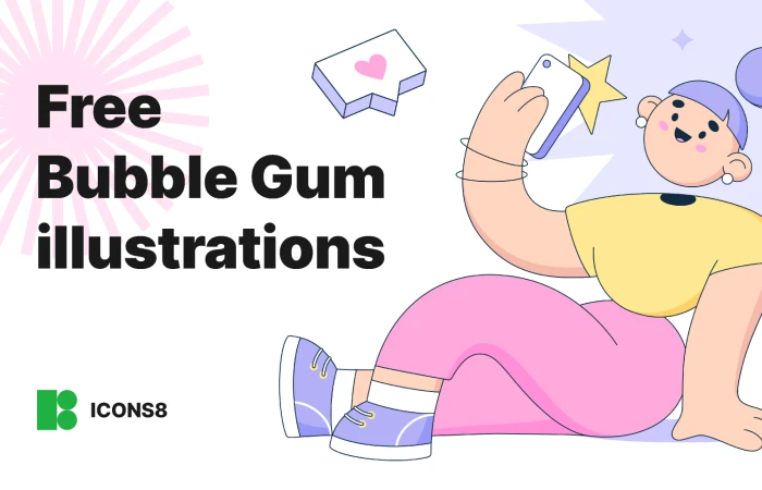 Free Bubble Gum illustrations in PNG  - Free Figma Template
