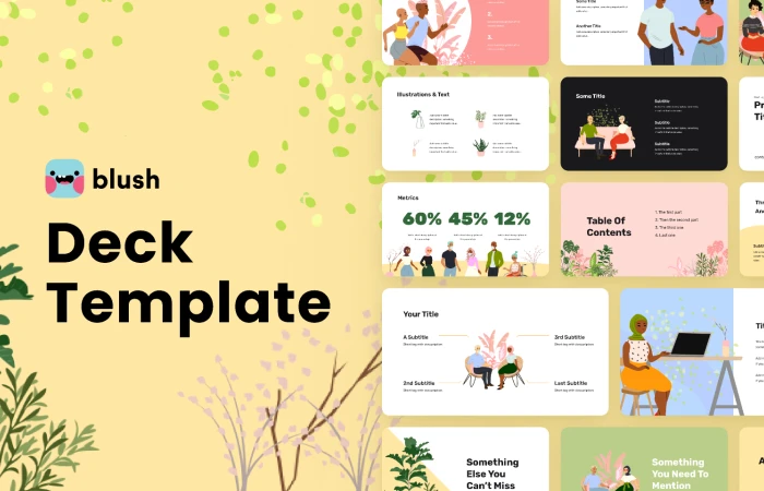 Free Deck Template with Fresh Folks Illustrations  - Free Figma Template