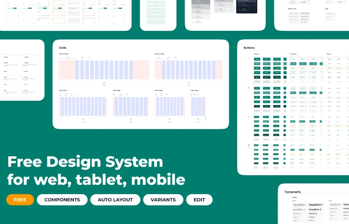 Free Design System [a25]  - Free Figma Template