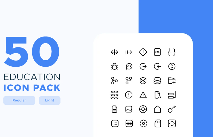 Free Education Icon Pack  - Free Figma Template