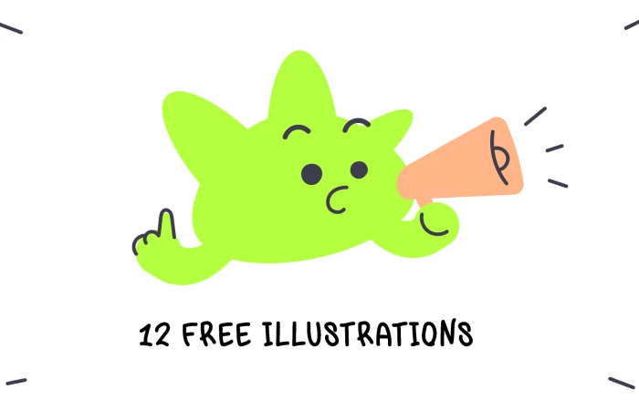 Free greeny illustrations  - Free Figma Template