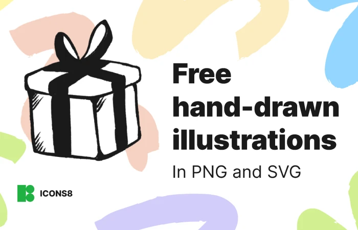 Free hand-drawn illustrations in PNG and SVG  - Free Figma Template