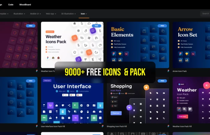 Free Icons + Resources  - Free Figma Template