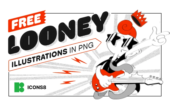 Free Looney illustrations in PNG  - Free Figma Template