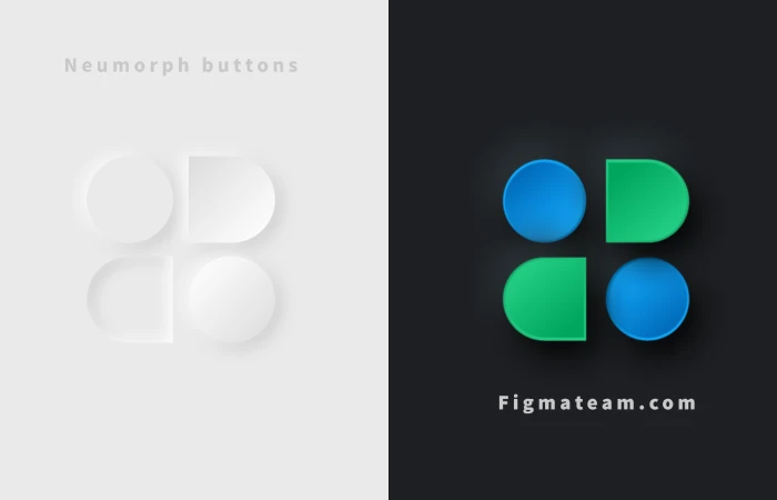 Free Neumorph Buttons FigmaTeam  - Free Figma Template