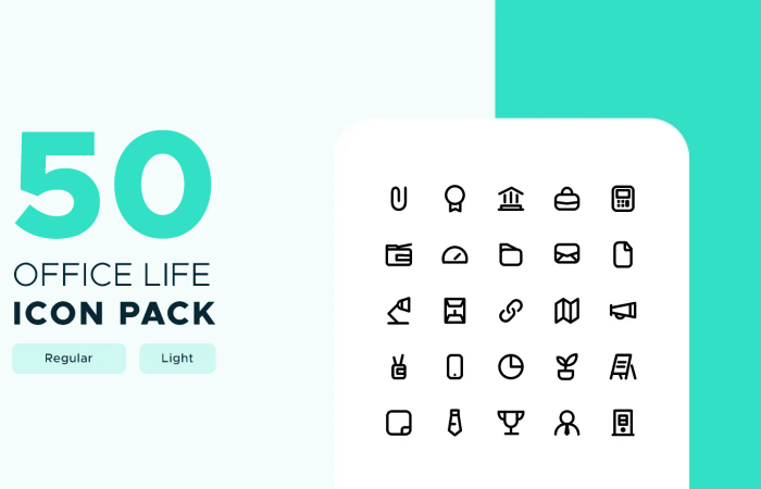 Free Office Life Icon Pack  - Free Figma Template