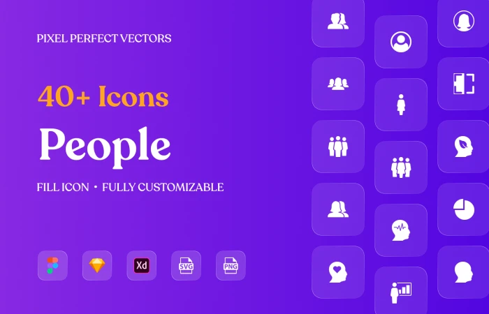Free People Icon Set  - Free Figma Template