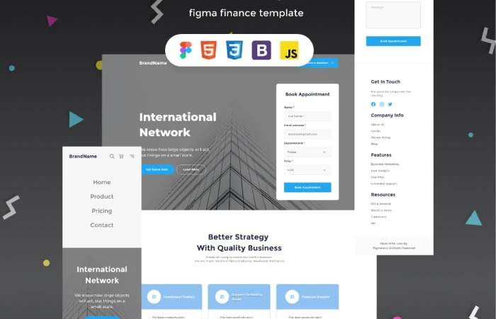 Freshfinance - figma finance template  - Free Figma Template