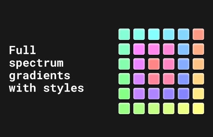 Full color sprectum flat and gradient styles  - Free Figma Template