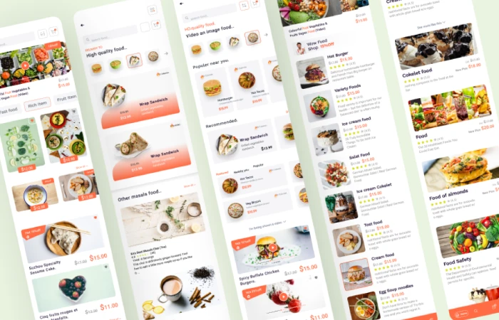 Full E-commence Food App Design  - Free Figma Template