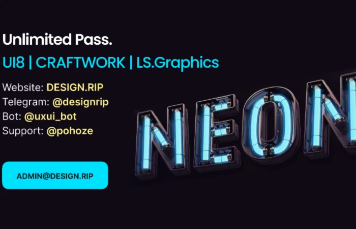 Futuristic Neon 3D Lettering  - Free Figma Template