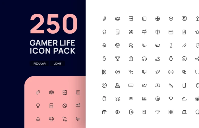 Gamer Life Icon Pack  - Free Figma Template