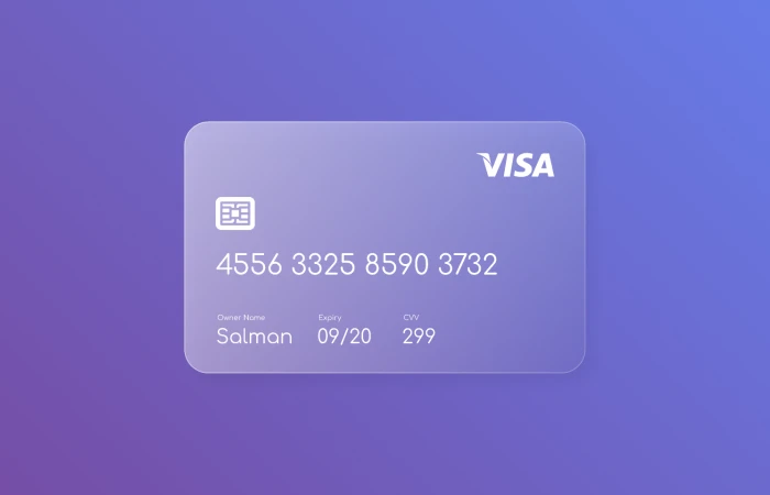 Glassmorphism Credit Card  - Free Figma Template