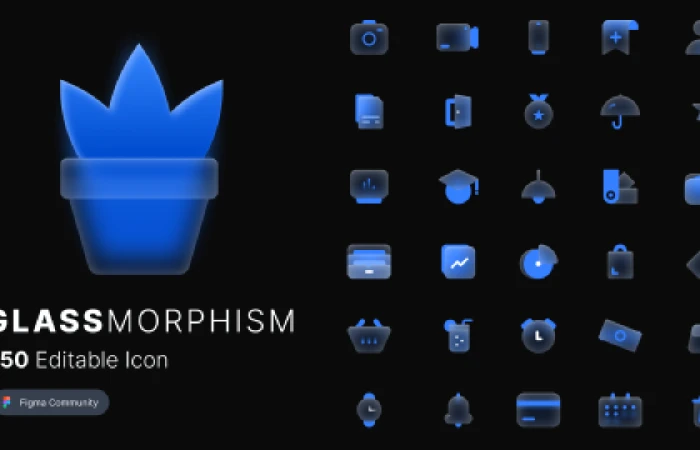 Glassmorphism Icon  - Free Figma Template