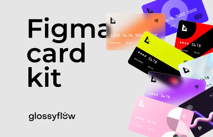 Glossy Bank Card Kit  - Free Figma Template