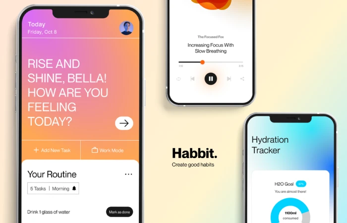 Habbit - Habit Tracking App  - Free Figma Template