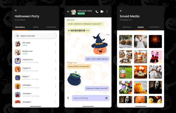 Halloween Chat Room  - Free Figma Template