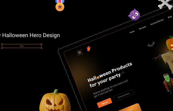 Halloween Website Design  - Free Figma Template