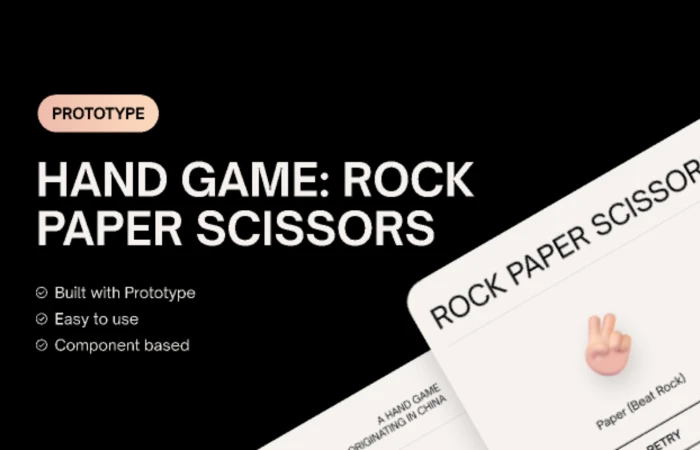 Hand Game: Rock paper scissors  - Free Figma Template