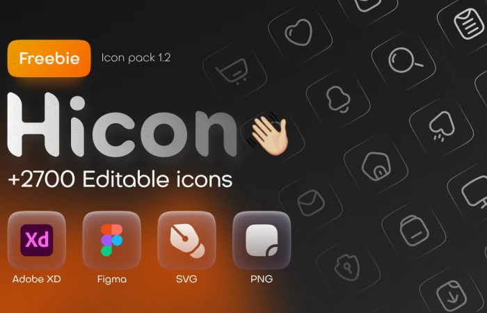 Hicon (Free icon pack) - +2700 Editable icons  - Free Figma Template