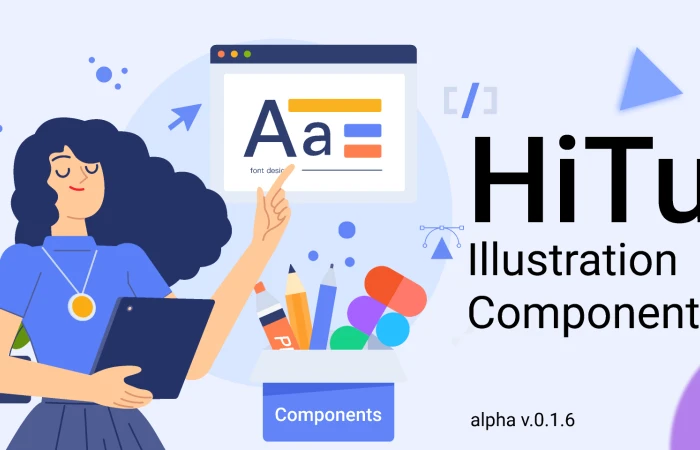 Hitu Illustration Components  - Free Figma Template