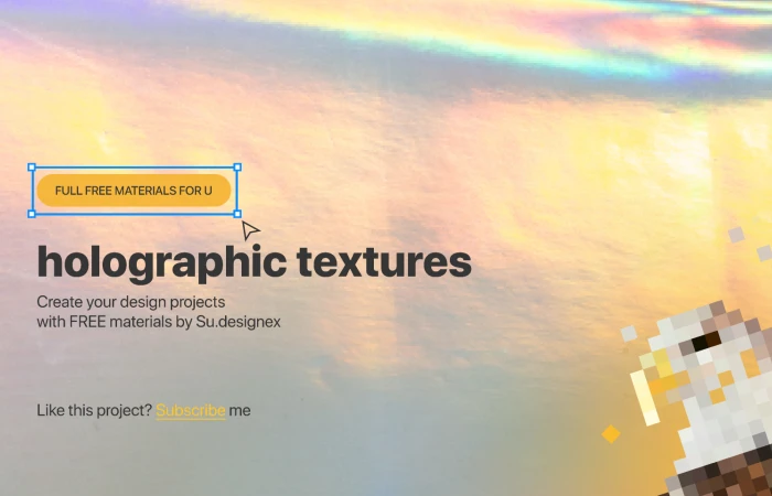 Holographic textures  - Free Figma Template