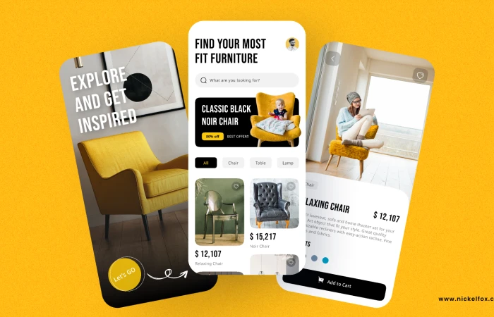 Home Furniture E-Commerce App  - Free Figma Template