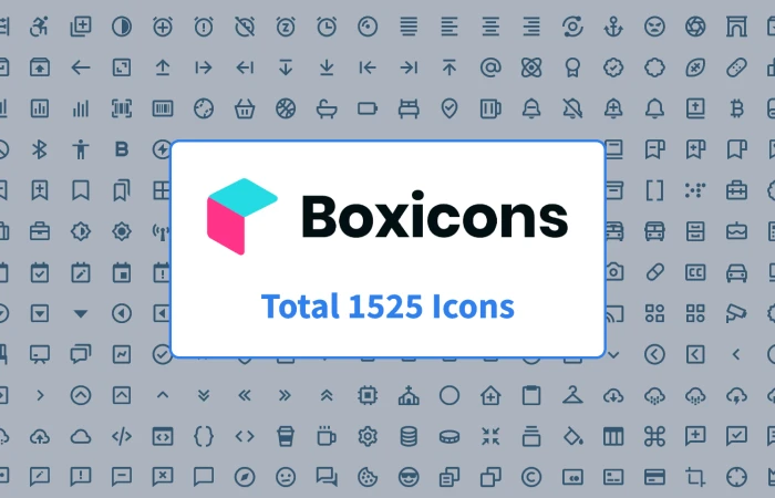 Icon Design System - Boxicons  - Free Figma Template