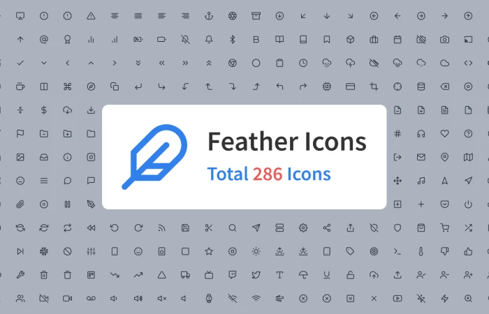 Icon Design System - Feather Icons  - Free Figma Template
