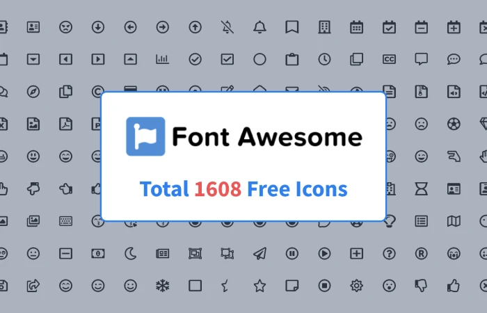 Icon Design System - Font Awesome Free  - Free Figma Template