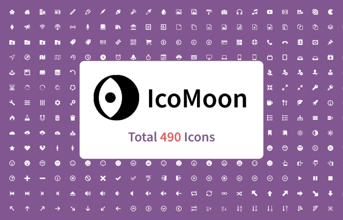 Icon Design System - IcoMoon  - Free Figma Template