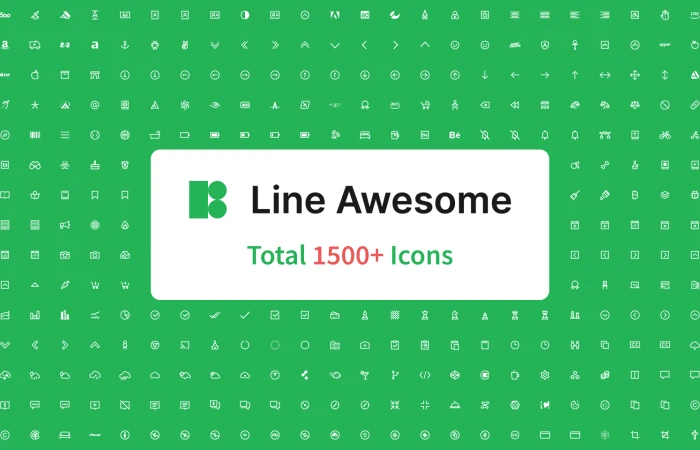 Icon Design System - Line Awesome Icons8  - Free Figma Template