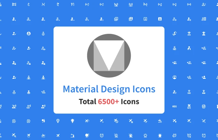 Icon Design System - Material Design Icons  - Free Figma Template
