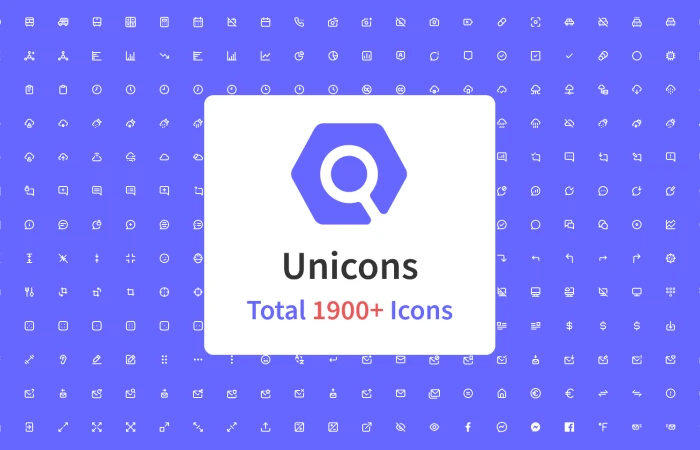 Icon Design System - Unicons by Iconscout  - Free Figma Template