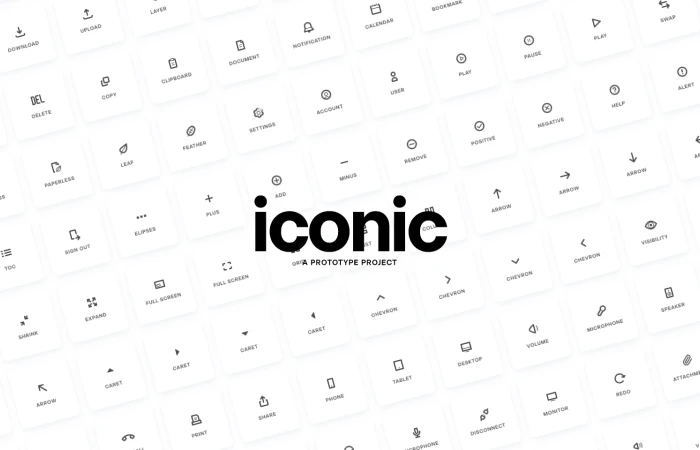 Iconic, an icon library  - Free Figma Template