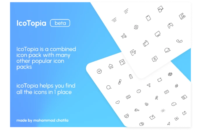 IcoTopia (community icon packs)  - Free Figma Template