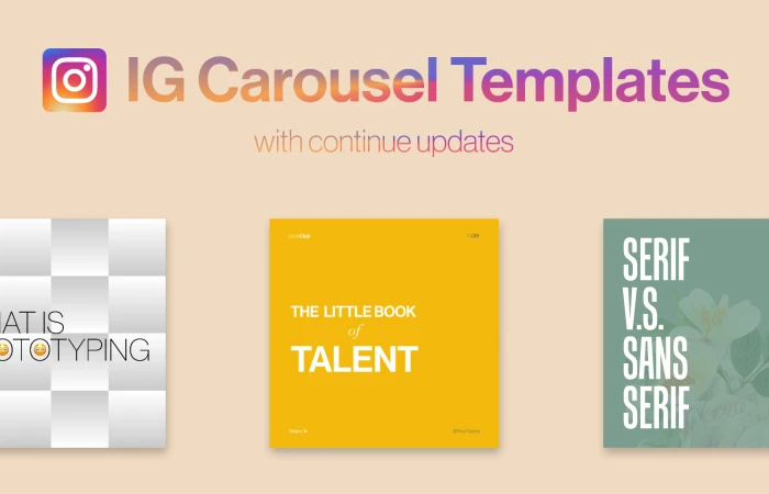 IG/Instagram Carousel Template  - Free Figma Template