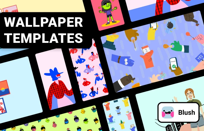 Illustrated Wallpaper Templates  - Free Figma Template