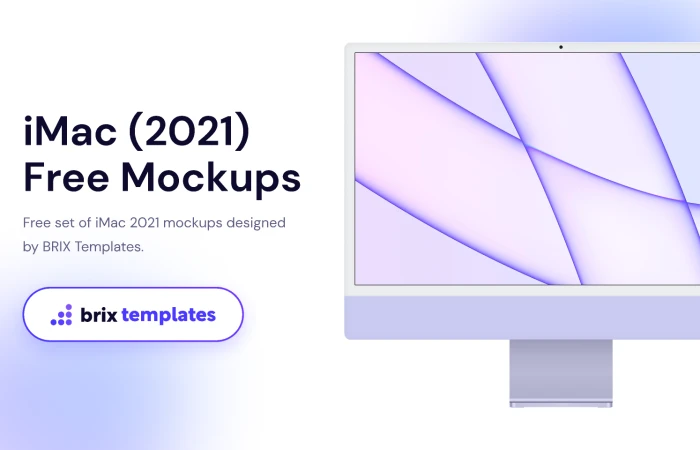 iMac (2021) Free Figma Mockups | BRIX Templates  - Free Figma Template