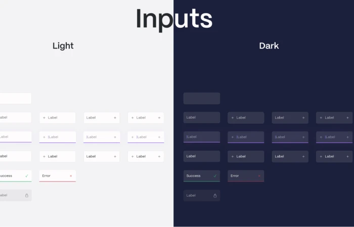 Input States for Dark & Light Mode  - Free Figma Template
