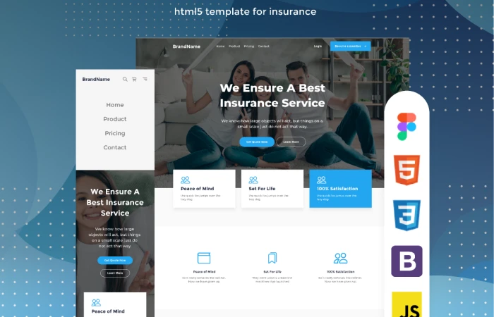 Insurebound - html5 template for insurance agency free download  - Free Figma Template