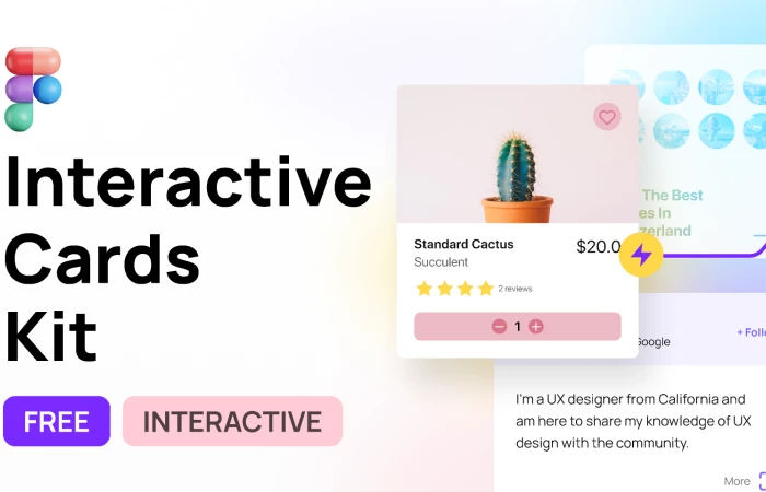 Interactive Cards Kit - Free  - Free Figma Template