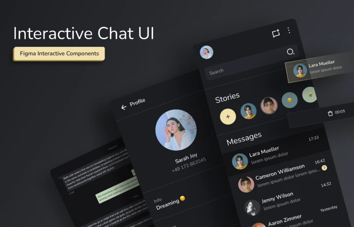 Interactive Chat UI  - Free Figma Template